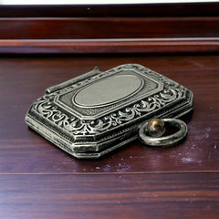 Antique French Chatelaine Silver Plated Box with Delicate Repousse Work | Late 1800s/Early 1900s