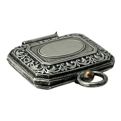 Antique French Chatelaine Silver Plated Box with Delicate Repousse Work | Late 1800s/Early 1900s