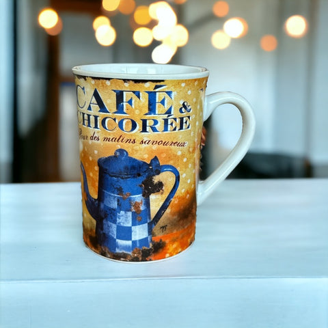 French Mug - Vintage Image Cafe Chicoree