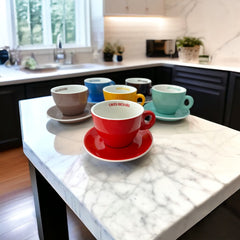 French Cafés Richard Classic Cappuccino Cup & Saucer Set - 6 Colors