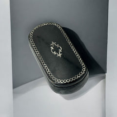 Antique French Napoleon III Lacquered Papier Mâché Collectible Snuff Box with Metal Inlay (1850-1870)