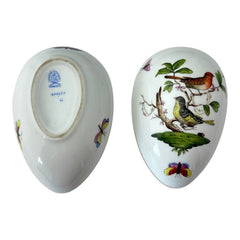 Vintage Herend Rothschild Bird Collection Porcelain Egg Box – Pre-1990s Hand-painted Collectible