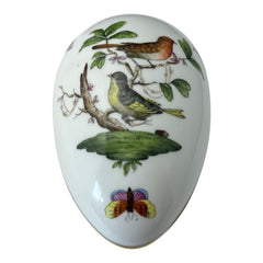 Vintage Herend Rothschild Bird Collection Porcelain Egg Box – Pre-1990s Hand-painted Collectible