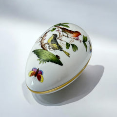 Vintage Herend Rothschild Bird Collection Porcelain Egg Box – Pre-1990s Hand-painted Collectible