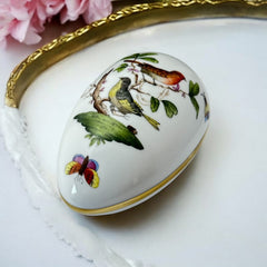Vintage Herend Rothschild Bird Collection Porcelain Egg Box – Pre-1990s Hand-painted Collectible