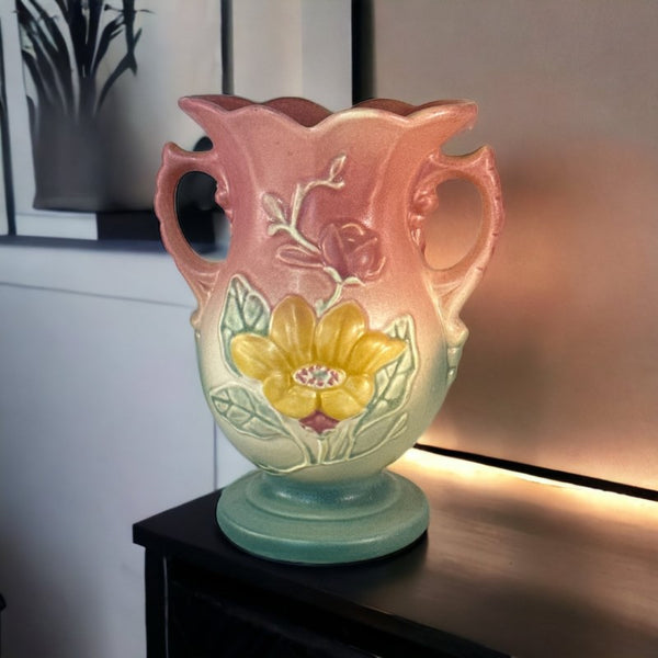 HullPotteryPinkBlueGreenFloral