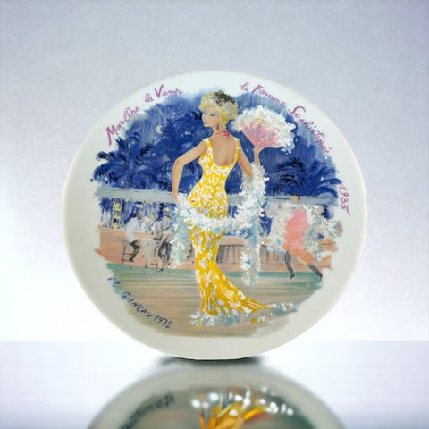 Vintage Limoges D'Arceau Limited Edition Marlene Decorative Plate - Women of the Century Collection - 1970s - Hand-Painted - First Edition