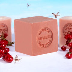 French soap - Mini Marseille Soap - Red Berries