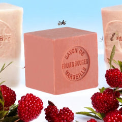 French soap - Mini Marseille Soap - Red Berries
