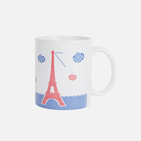 French Mug - The Seine in Paris -Red