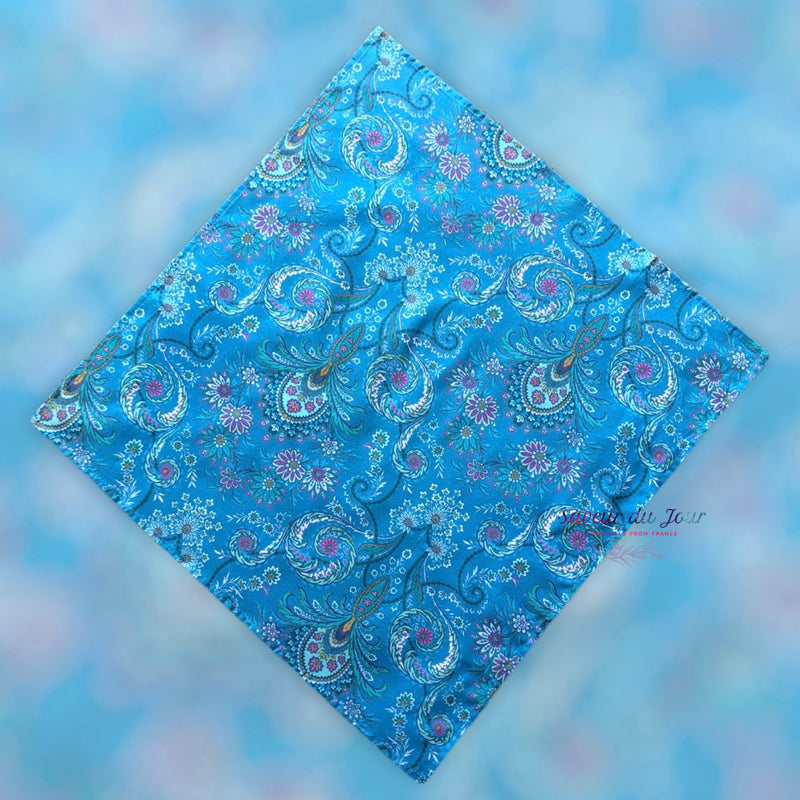 Provence Cotton Napkin Set of  6 - Kalian Blue -  Valdrome