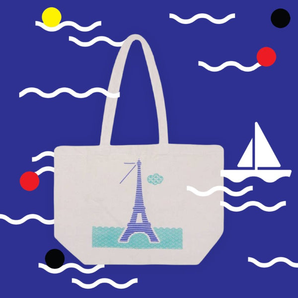 Tote Bag (sac Cabas) Jacquard Bordeaux Rouge "French Opera" - 33x28 Cm (hauteur Totale 50 Cm)