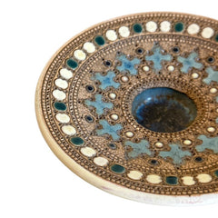 Rare Vintage French Studio Pottery Small Dish by Paul Dordet - Orientalist Style, 1950s-1960s | Collectible French Pottery | Gift Idea