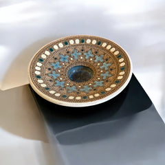 Rare Vintage French Studio Pottery Small Dish by Paul Dordet - Orientalist Style, 1950s-1960s | Collectible French Pottery | Gift Idea