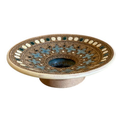 Rare Vintage French Studio Pottery Small Dish by Paul Dordet - Orientalist Style, 1950s-1960s | Collectible French Pottery | Gift Idea