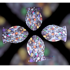 French Placemat Set of 2 - Fish & Sea Pebbles
