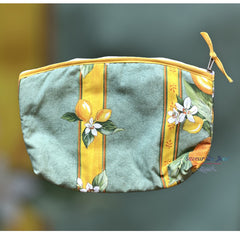 Provence Zipper Cosmetic Pouch - Lemons Green - LarProvence Zipper Cosmetic Pouch - Lemons Green - Large ge 