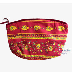 Provence Zippered Cosmetic Pouch - Palmette Red - Large 
