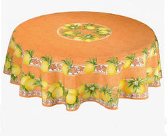 Provence Round Tablecloth - Lemons Orange 