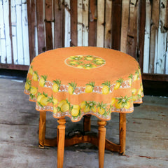 Provence Round Tablecloth - Lemons Orange 