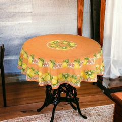 Provence Round Tablecloth - Lemons Orange 
