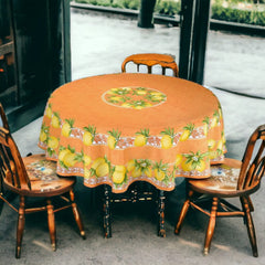 Provence Round Tablecloth - Lemons Orange 