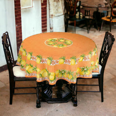 Provence Round Tablecloth - Lemons Orange 