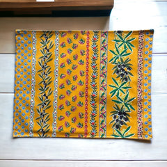 Provence Placemat - Olive Mimosa Yellow - Coated Cotton
