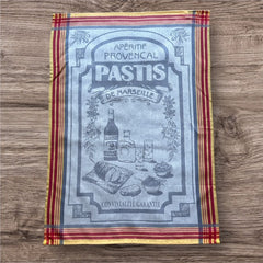 Provence Tea Towel - Pastis de Marseille - French Cotton Kitchen Decor