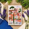 French Image Tea Towel - La Provence Village - Torchons et Bouchons