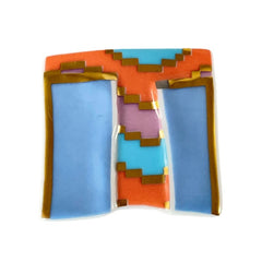 Vintage Rosenthal Studio Linie Modernist Geometric Ceramic Brooch