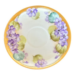 Vintage Thomas Bavaria Sevres Purple Violets Tea Cup & Saucer Set | Gold Trim and Lusterware Floral  Tea set | Collectible Home Decor
