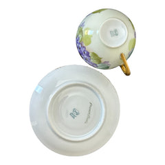 Vintage Thomas Bavaria Sevres Purple Violets Tea Cup & Saucer Set | Gold Trim and Lusterware Floral  Tea set | Collectible Home Decor