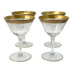 Vintage Tiffin Franciscan Minton Optic Coupes/Sherbet Glasses Set of 4