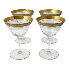 Vintage Tiffin Franciscan Minton Optic Coupes/Sherbet Glasses Set of 4