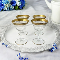 Vintage Tiffin Franciscan Minton Optic Coupes/Sherbet Glasses Set of 4