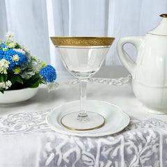 Vintage Tiffin Franciscan Minton Optic Coupes/Sherbet Glasses Set of 4