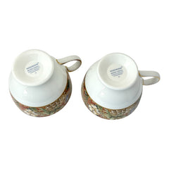 Vintage Wedgwood Augustus Leigh Shape Bone China Footed Cup Set of 2