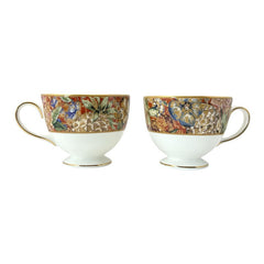 Vintage Wedgwood Augustus Leigh Shape Bone China Footed Cup Set of 2