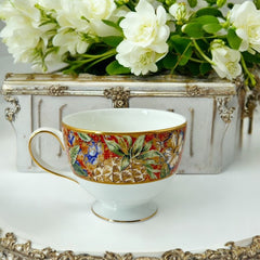 Vintage Wedgwood Augustus Leigh Shape Bone China Footed Cup Set of 2