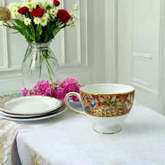 Vintage Wedgwood Augustus Leigh Shape Bone China Footed Cup Set of 2