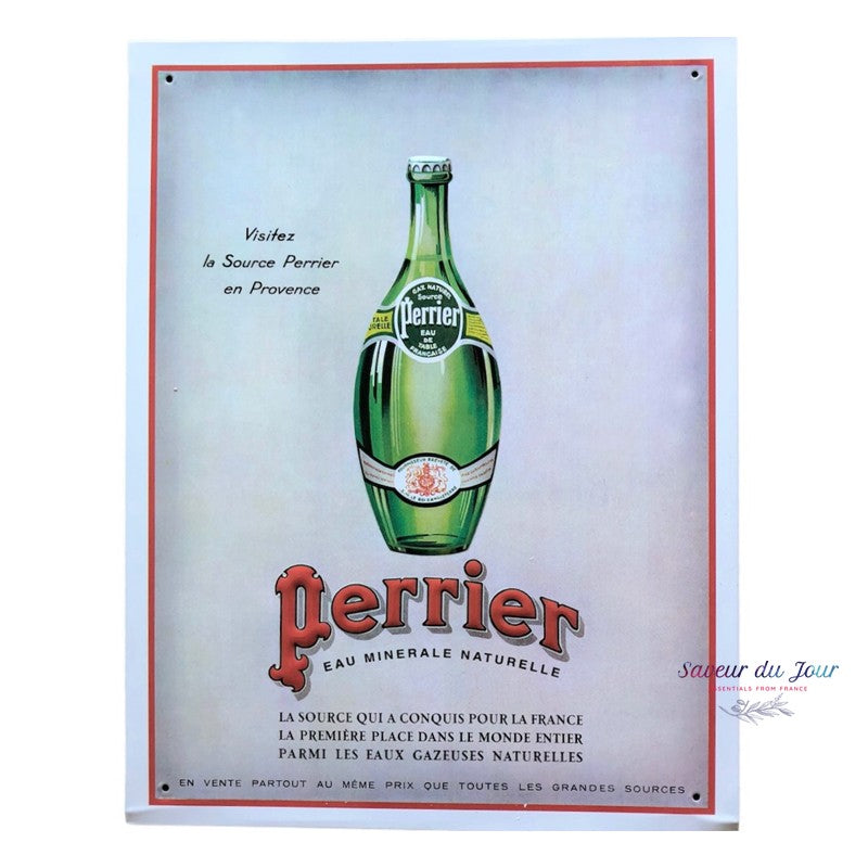 Embossed Tin Sign - Perrier Bouteille 