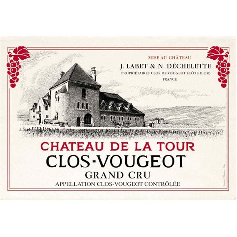 French Image Tea Towel - Clos de Vougeot - Wine Collection Torchons et Bouchons
