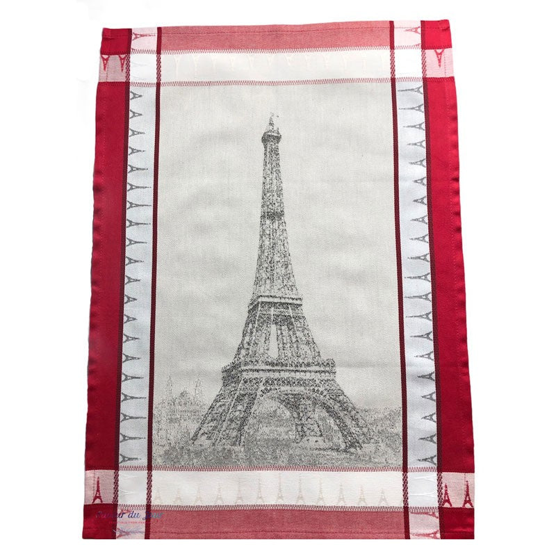 French Jacquard Tea Towel - Eiffel Tower