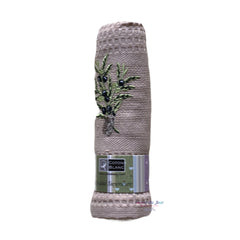 Provence Embroidered Olive Cicada Waffle Weave Towel