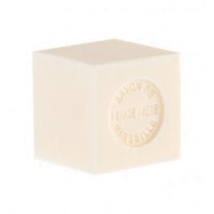 Mini Marseille soap with bitter almond scent, crafted in France using traditional craftsmanship, 3.5 oz natural and biodegradable soap bar for sensitive skin.