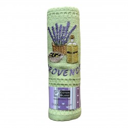 Olive Oil Light Blue Waffle-Weave Kitchen Towel by Coton Blanc