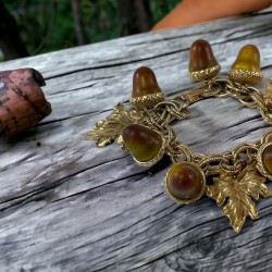 Acorn charm bracelet