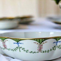Vintage Limoges Unic Ceralene "Festivités" Floral Design Melon Bowl