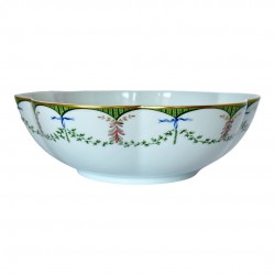 Vintage Limoges Unic Ceralene "Festivités" Floral Design Melon Bowl